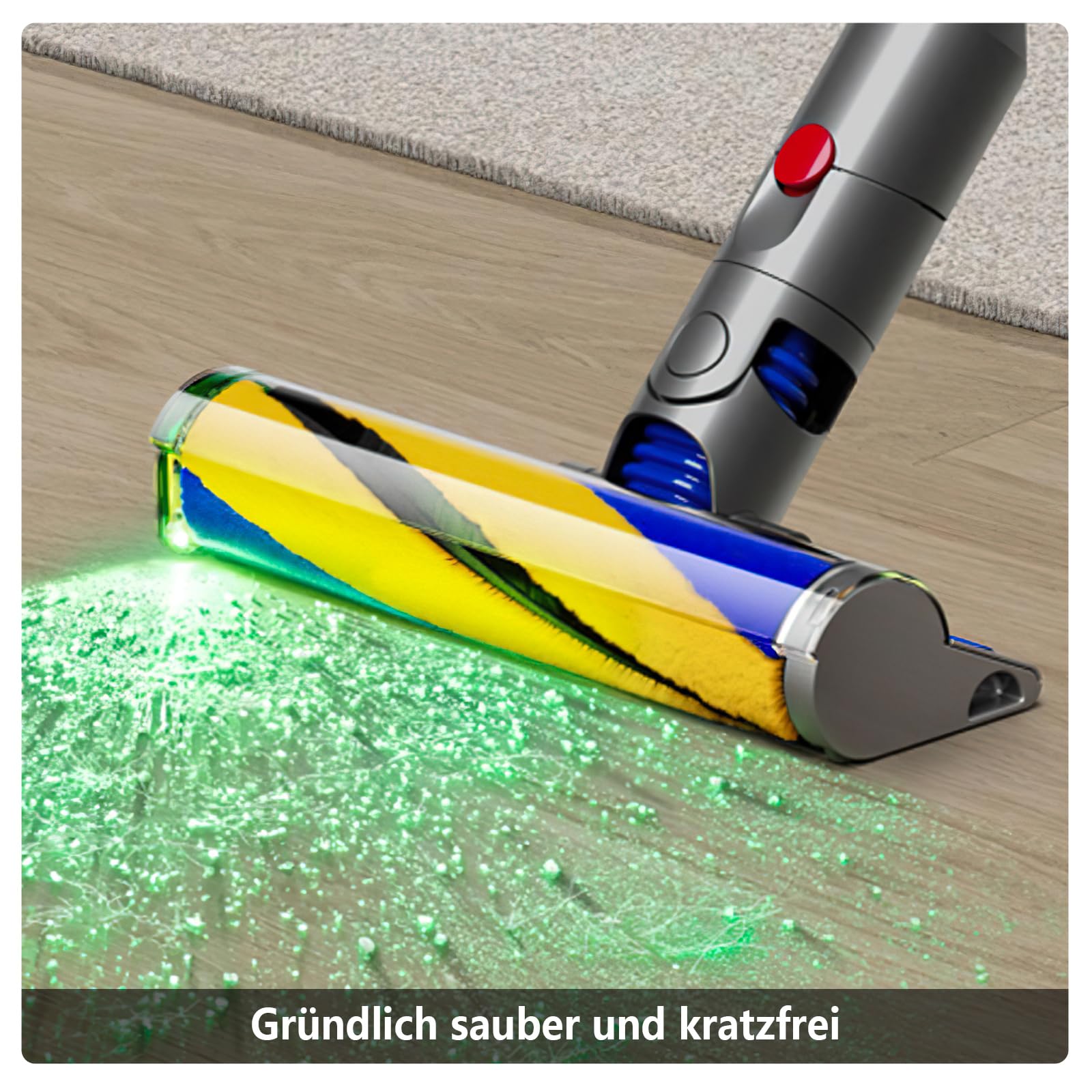 Für Dyson V15/V15s Detect/Gen5/V12 Slim – Weiche Fluffy-Bodenbürstenrolle (Fluffy-Bürste) für den weichen optischen Reinigungskopf – Nr. 971634-01