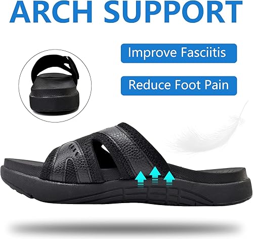 Miniatura 3 de COFACE Sandalias de recuperación deportiva para hombre, fascitis plantar, suaves, ligeras, ortopédicas