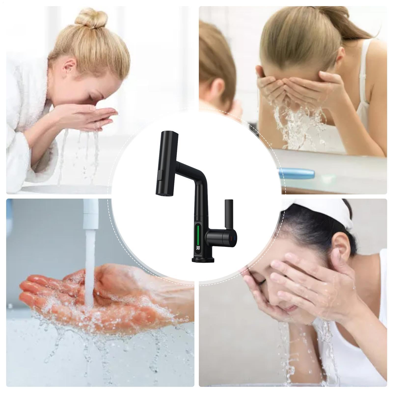 Rubinetto per Lavello Cucina Rubinetto Intelligente a Estrazione con 5