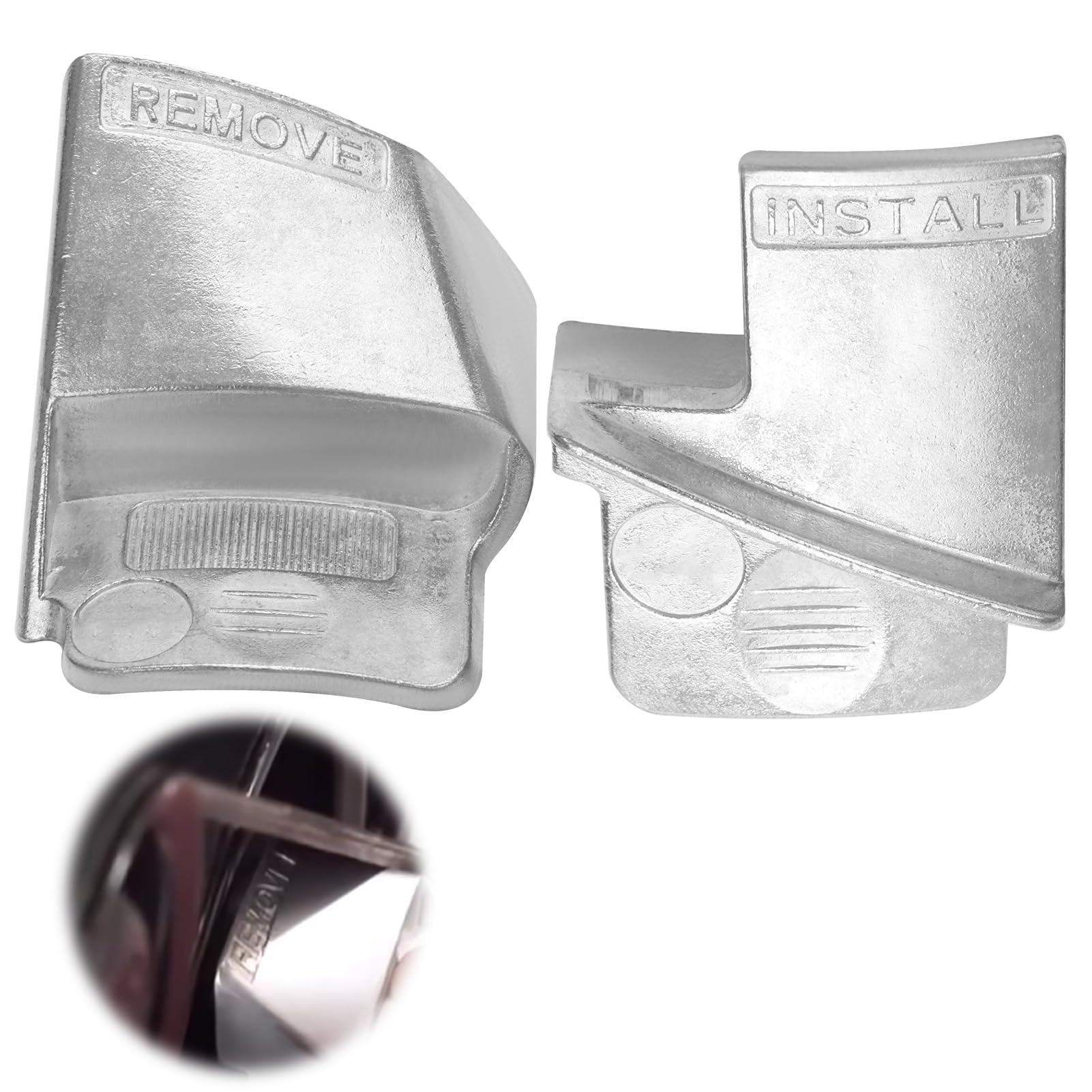 2 Pezzi Strumenti in Metallo per Rimozione e Installazione di Cinghie Elastiche Auto, Strumento di Montaggio e Smontaggio Cinghie Elastiche, Dispositivo di Collegamento per Cintura Elastica