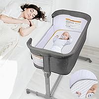 Vista 7 de Lisara - Colchón para cuna de bebé, 47 x 23.6 pulgadas, colchón de espuma viscoelástica de gel de doble cara con funda impermeable y extraíble