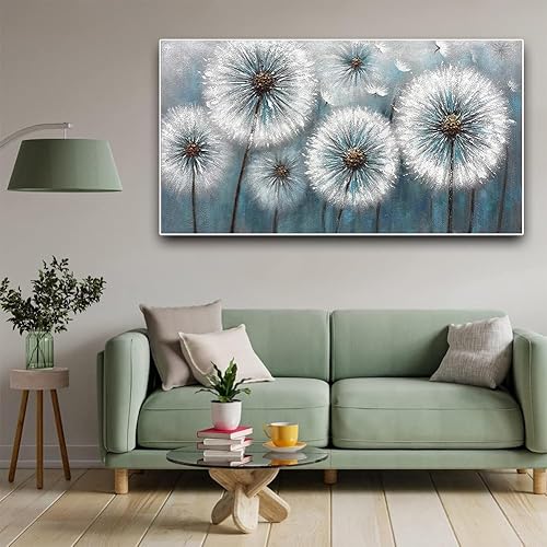 Miniatura 3 de Paquete de 2 Kits de Pintura de Diamantes, Grandes Kits de Pintura de Diamantes 5D DIY de Flor de Diente de León para Adultos, Arte y Manualidades