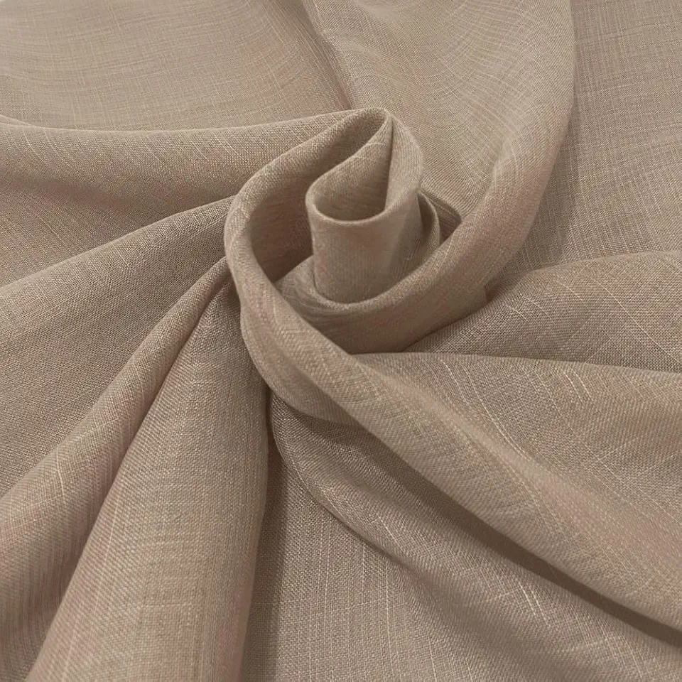 Tecido Flame Gaze Linho Marrom Claro 3,00m largura