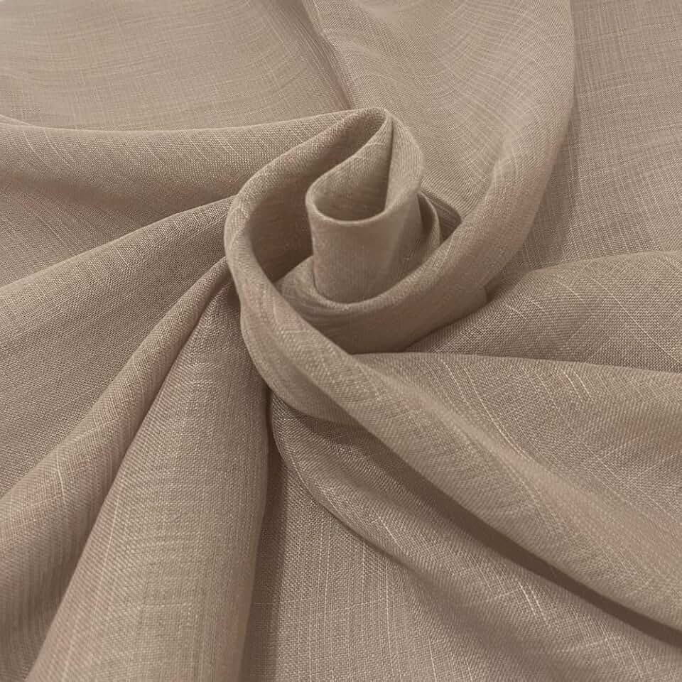 Tecido Flame Gaze Linho Marrom Claro 3,00m largura