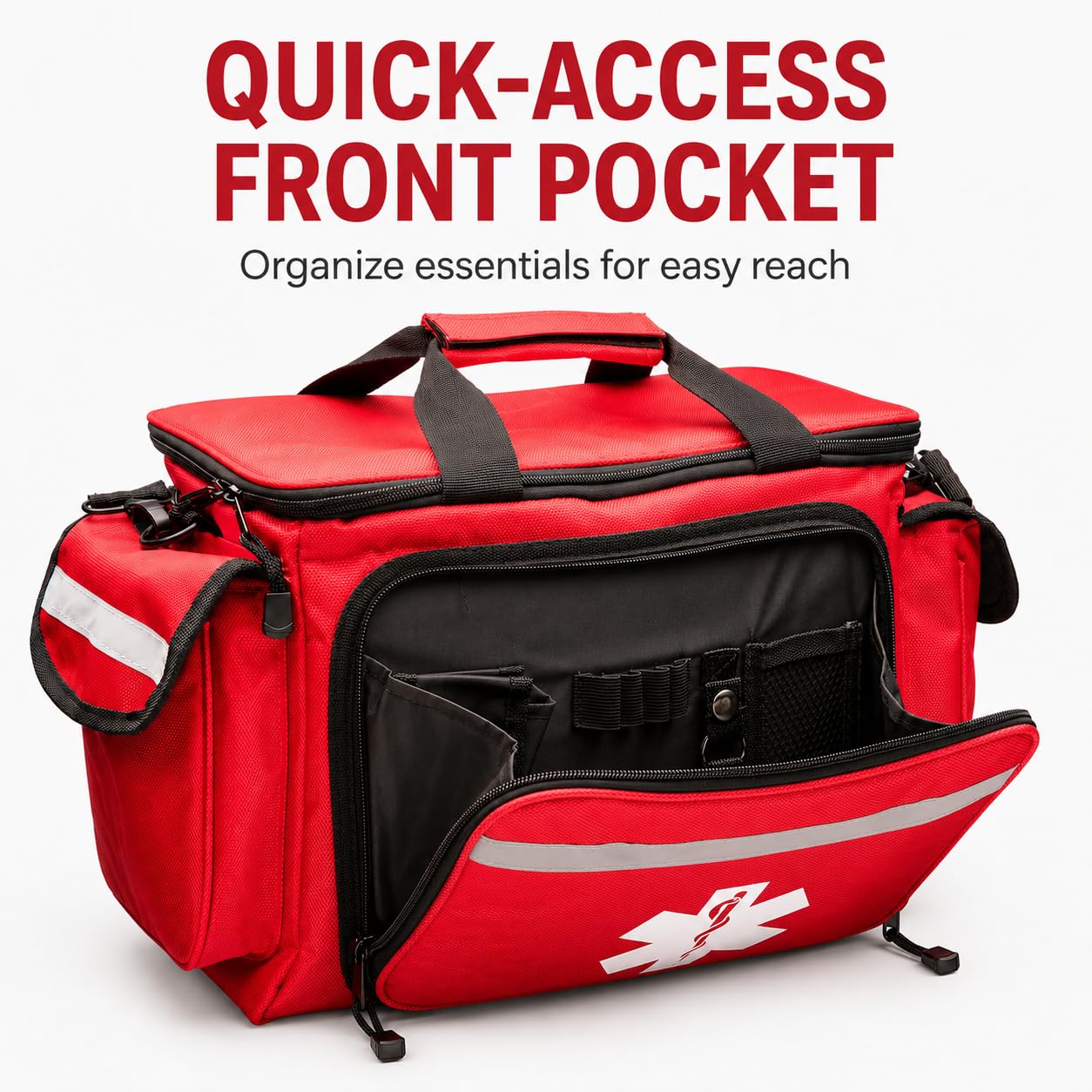 NOVAMEDIC Bolsa de Primeros Auxilios vacía Profesional de 38,1 x 25,4 x 22,88 cm, multicompartimento, portadores de Primeros Auxilios para emergencias, médicos y médicos