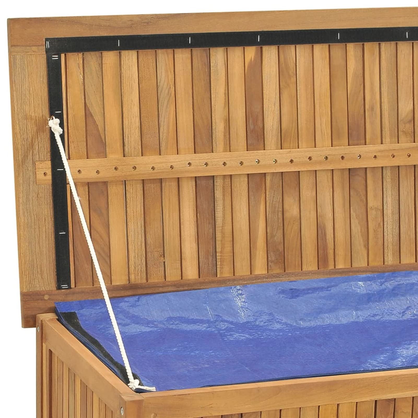 Baúl de jardín Madera Maciza de Teca 114x50x58 cm, Arcon Exterior, Arcones para Patio, Baul Almacenamiento Exterior, Baúl para Terraza