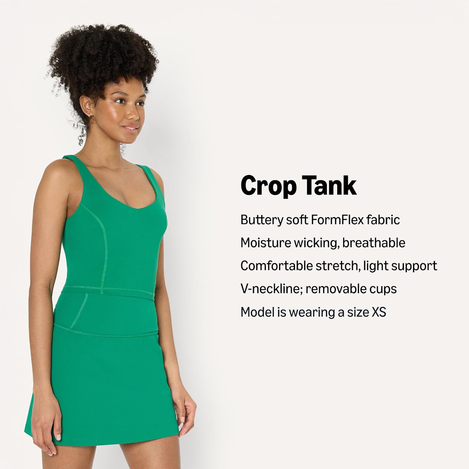 Amazon Essentials Women's Active FormFlex Buttery Soft Light Support Crop Tank with Bra - Image 3