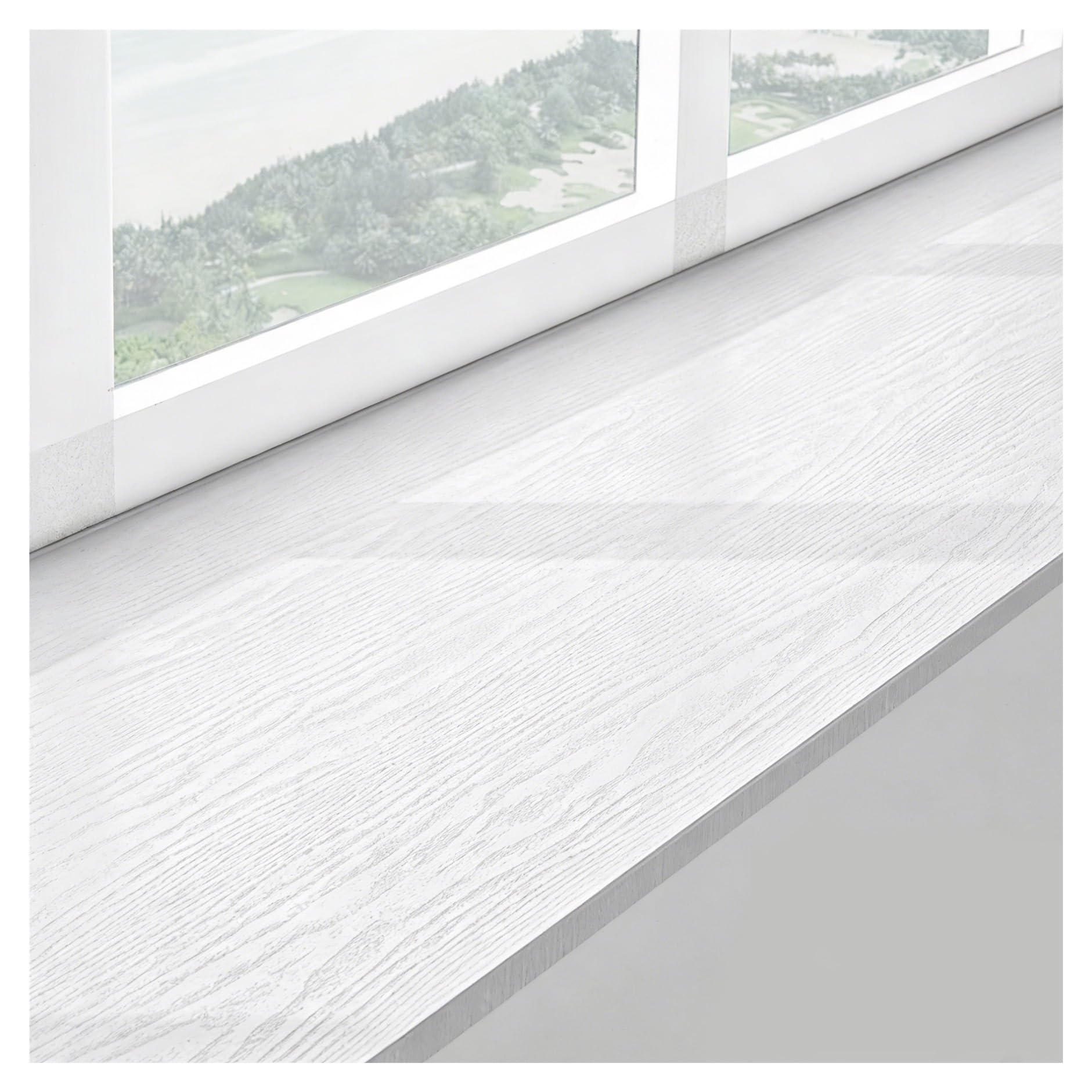 Tyzlup Self Adhesive PVC Window Sill Cover, Wooden Texture Waterproof Protector, Custom Cuttable Mat for Kitchens, Window Ledges & Bay Windows(C,16.4ftx23.6in/5mx60cm)