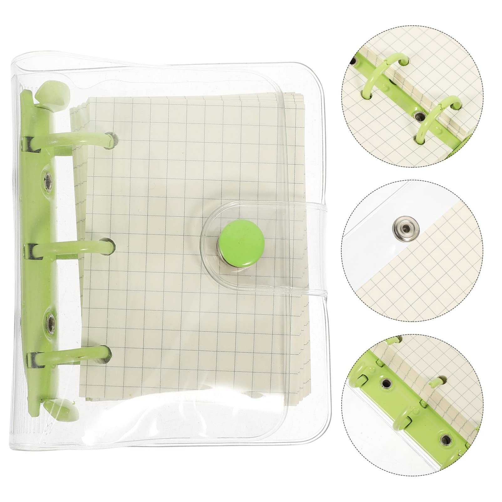 Raccoglitore 3 Anelli Pvc Set 2 Mini Raccoglitori Trasparenti 3 Anelli - Con Fogli Interni E Chiusura Taccuini PVC Trasparente