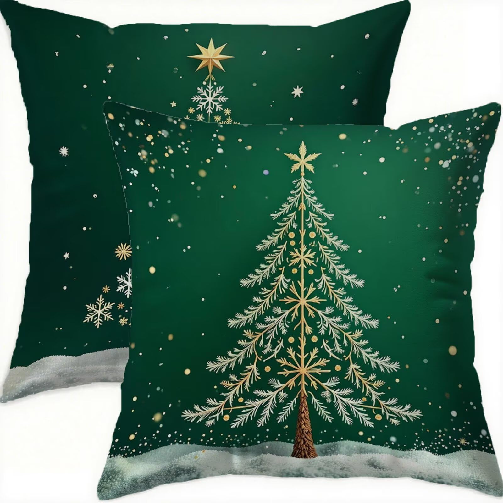 Taie oreiller velours 70x70 cm vert foncé étanche avec zip invisible H412