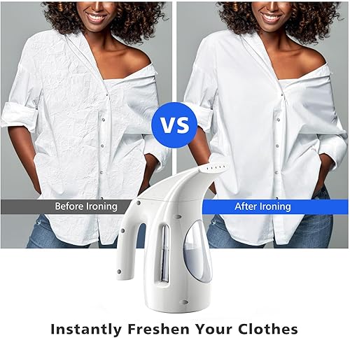 Miniatura 3 de HiLIFE Vaporizador para Ropa, Diseño Portátil de Mano, Gran Capacidad de 240ml, 700W, Vapor Penetrante Fuerte, Elimina Arrugas, para Hogar, Oficina