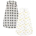 Hudson Baby Unisex Baby Cotton Wearable Sleeping Bag, Sack, Blanket, Construction Vehicles Sleeveless, 0-3 Months