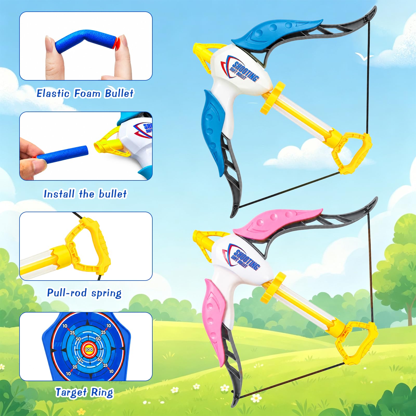 RedCrab Arco e Frecce per Bambini, Giochi da Esterno per Bambini