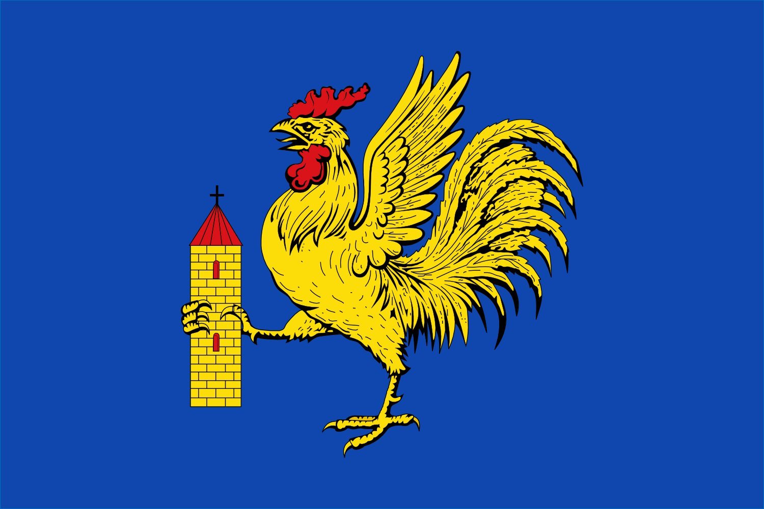 Drapeau paysage Gallocanta XL résistant pour pavoisement de mairie