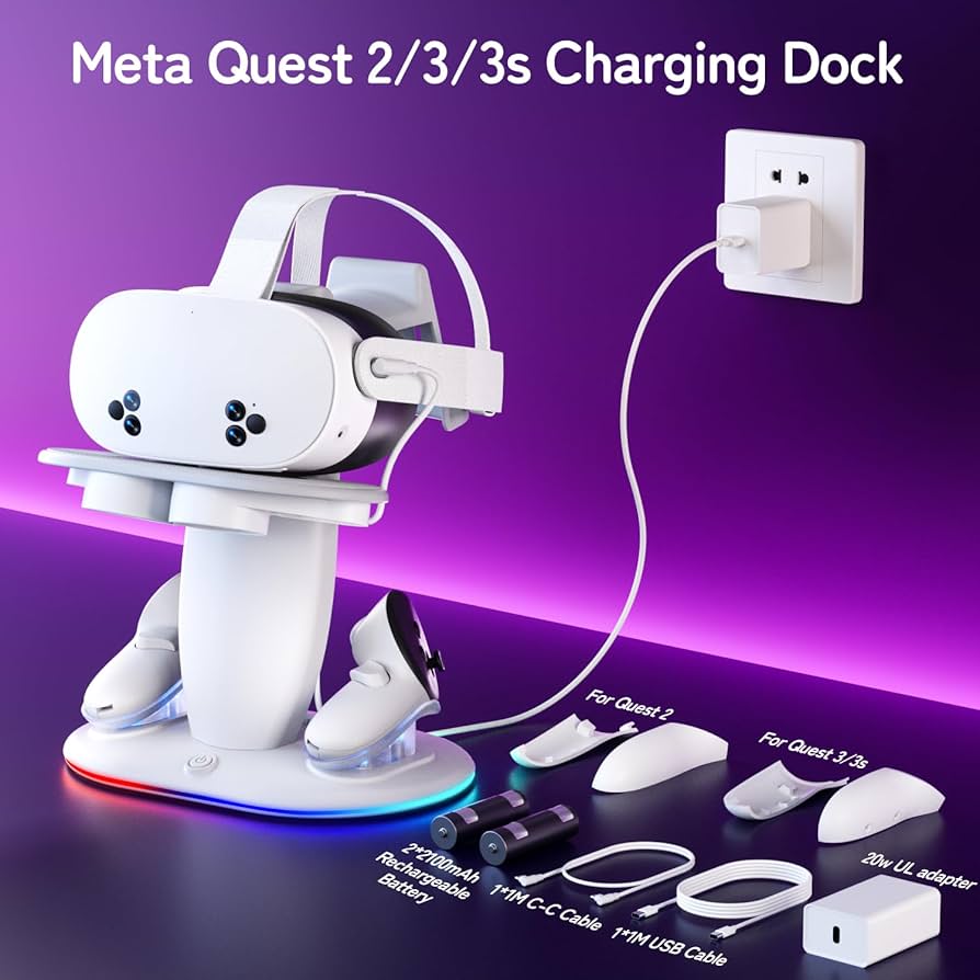 Amazon.com: Saqico Fast Charging Dock for Meta Quest 3/3s/2
