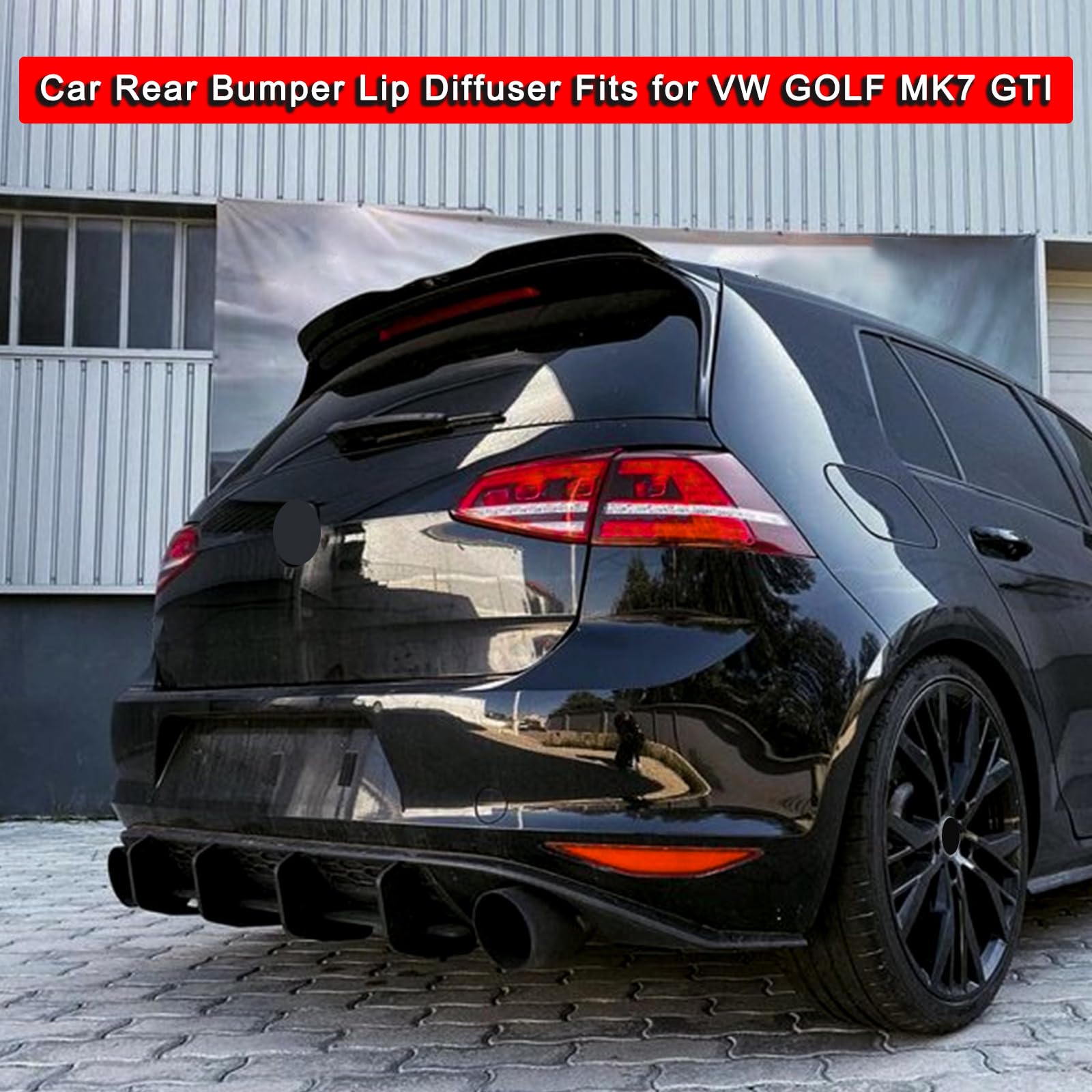 Diffuseur Arrière Pour Golf 7 MK7 GTI - Aileron Spoiler ABS | Styling Tuning Extérieur