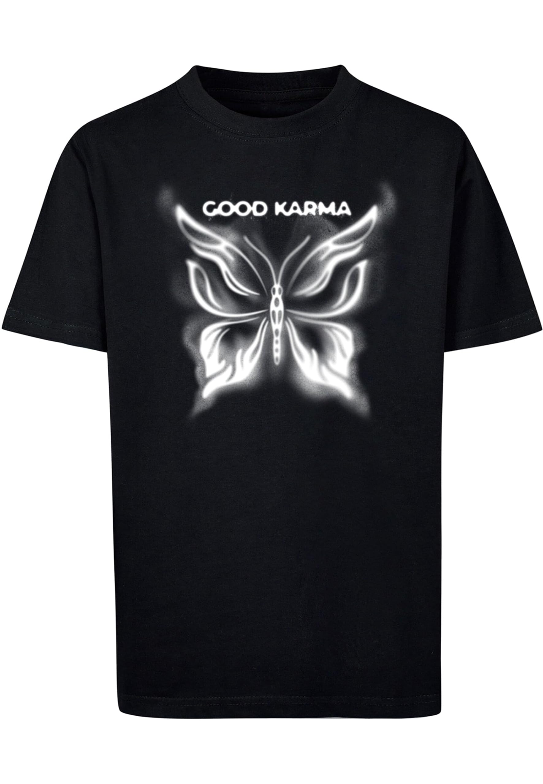 Mister Tee Men's Mtk291-good Karma Butterfly Tee T-Shirt, Black, 158-164