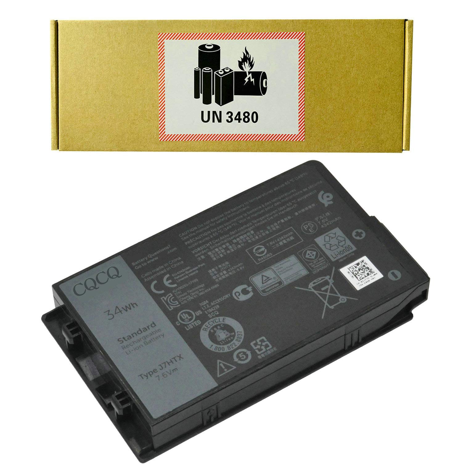 CQCQ J7HTX 7XNTR Battery for for Dell Latitude 7202 7212 7220 Rugged Extreme Tablet Series 0FH8RW FH