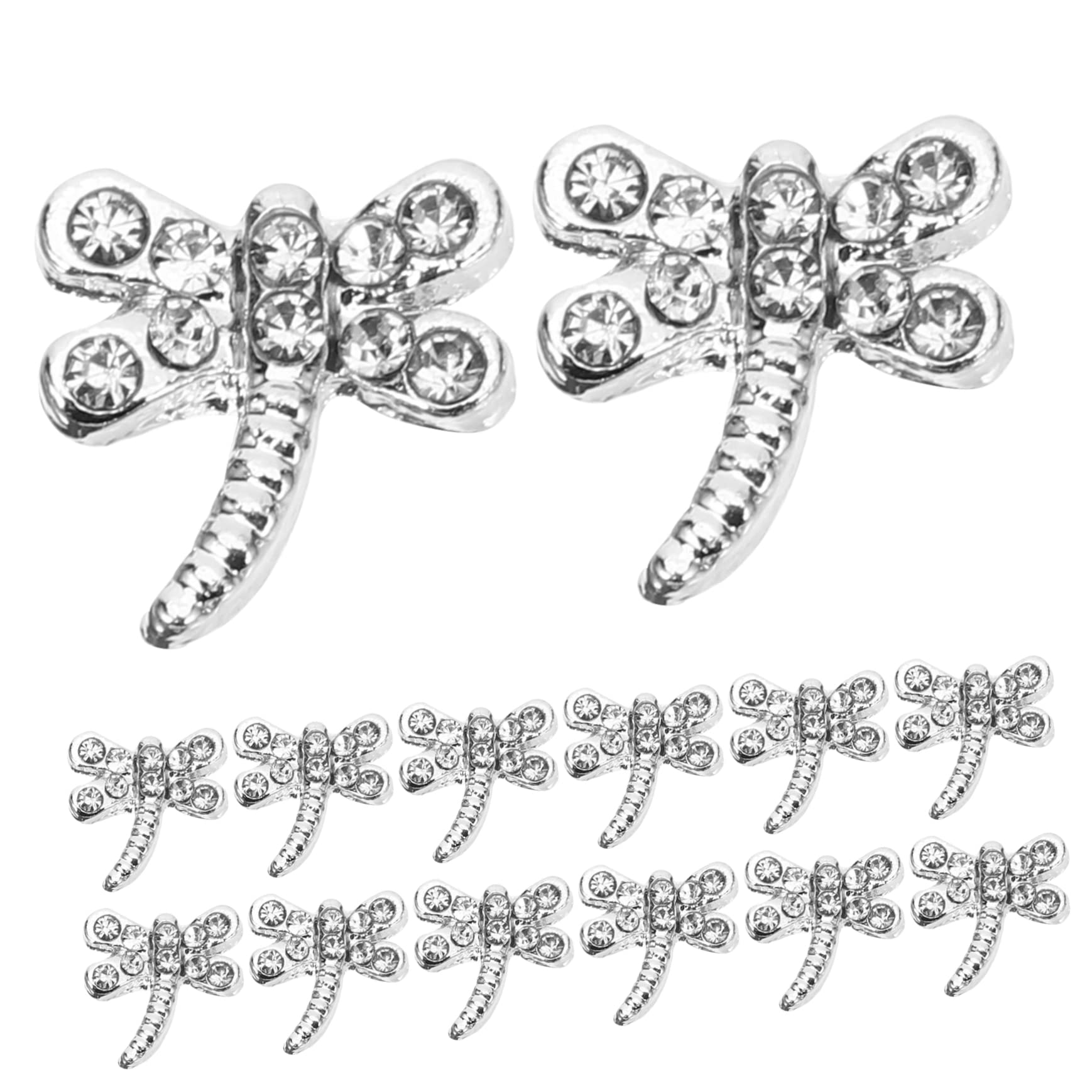 SHERCHPRY 5 Set Adesivi Per Manicure Di Gioielli in Lega Ciondoli Per Unghie Strass Decorazioni Unghie Gemme Per Unghie Per Nail Art Drago Di Undici Per Unghie Argento 20 Pezzi*5