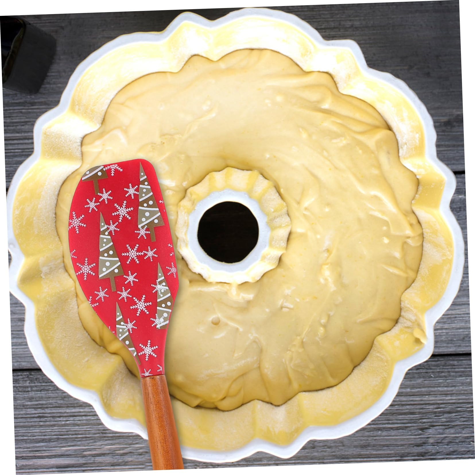 PRETYZOOM 8 Stk Weihnachtsspatel aus Silikon Buttercremespatel praktischer Backpinsel Backwerkzeuge für Weihnachten Weihnachts-Silikonspachtel Backzubehör Keksbutter Sahne-Backspatel Holz