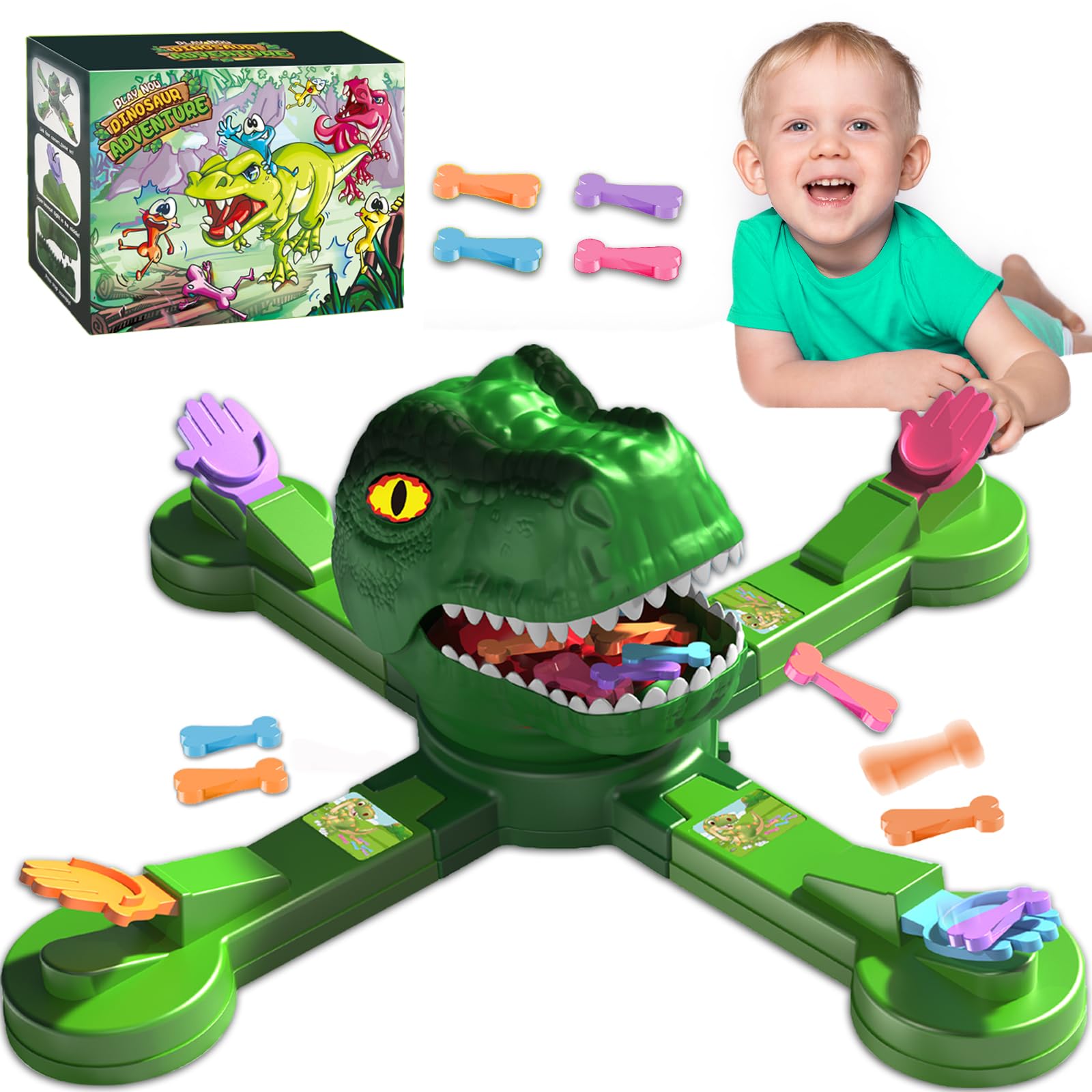 Suebah Dinosaurio Juguetes Dino Juegos de Salud Juegos a partir de 4, 5 6 años, Jóvenes, Juego de mesa de mesa, juguete doble a partir de 3, 4, 5, 6, 6, 7, 8, 9 años