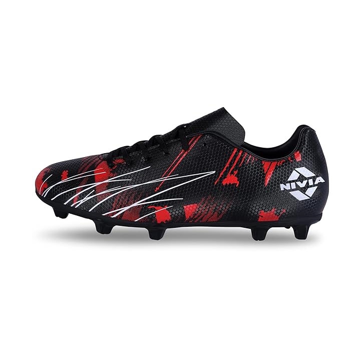 NIVIA Infra 2.0 Black and Red Football Boot