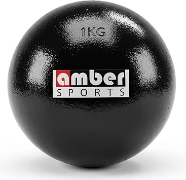 Amber Athletic Gear Cast Iron Shot Put Weights 1kg - 7.25kg 2.20lb - 16lb - Ideal for Track & Field Training - Color May Vary 1 kg/2.20 lbs