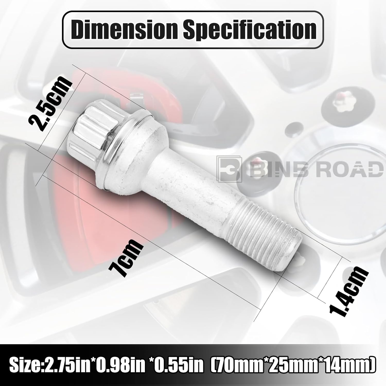 0009905407 9905407 Wheel Lug Bolt M14-1.5 Compatible with Mercedes-Benz AMG GT 43 CL200 G500 ML450 S320,20PC
