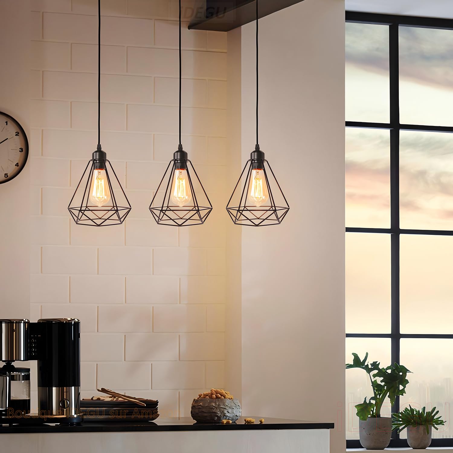 Industriële hanglamp 20 cm Vintage Geometrische Kooi Verlichting E27