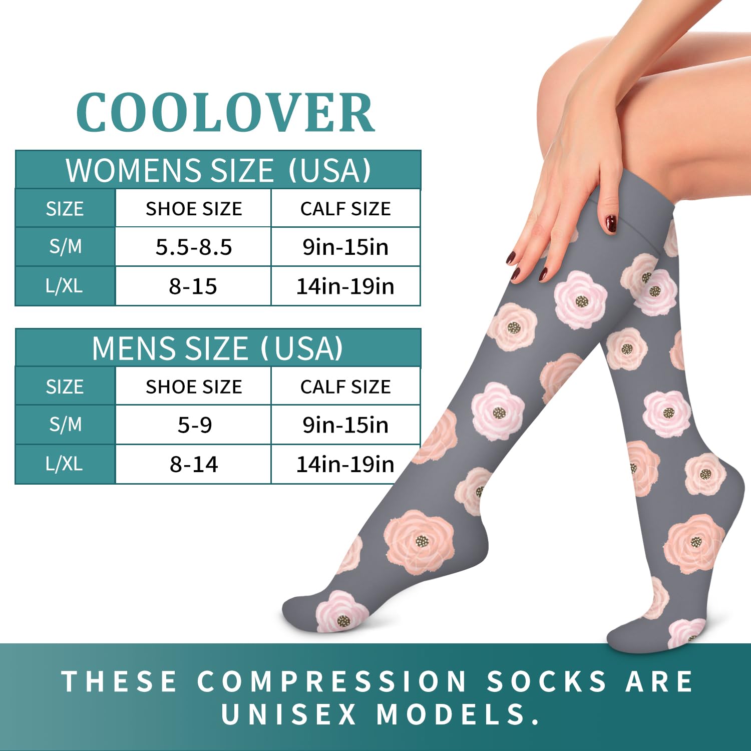 Calcetines de compresión de cobre, calcetines de compresión para mujeres y hombres, ideales para circulación, médico, correr, atletismo, enfermera, viajes