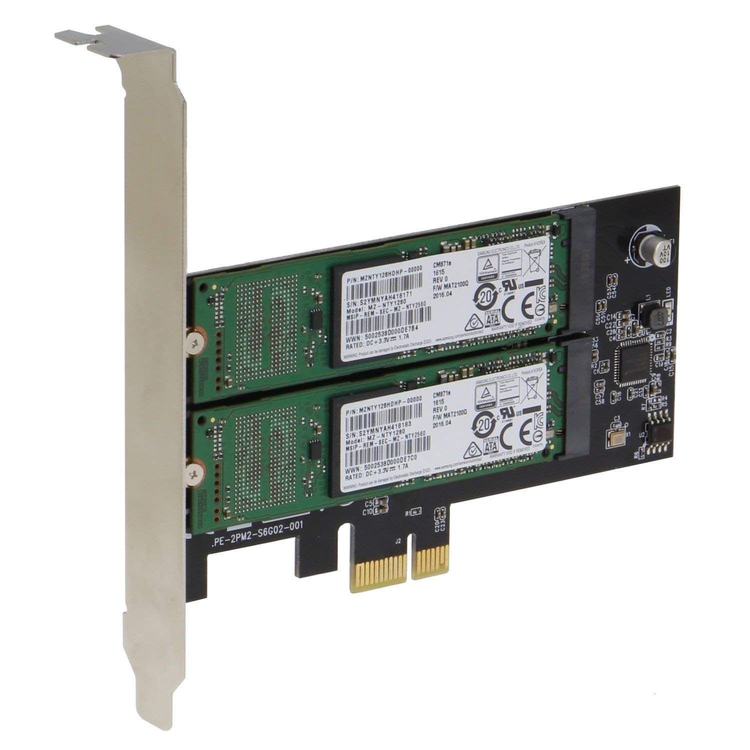 Sedna - Adapter PCI Express Dual M2 (Key B SATA 6G) SSD z uchwytem niskoprofilowym (SSD nie jest dołączony)
