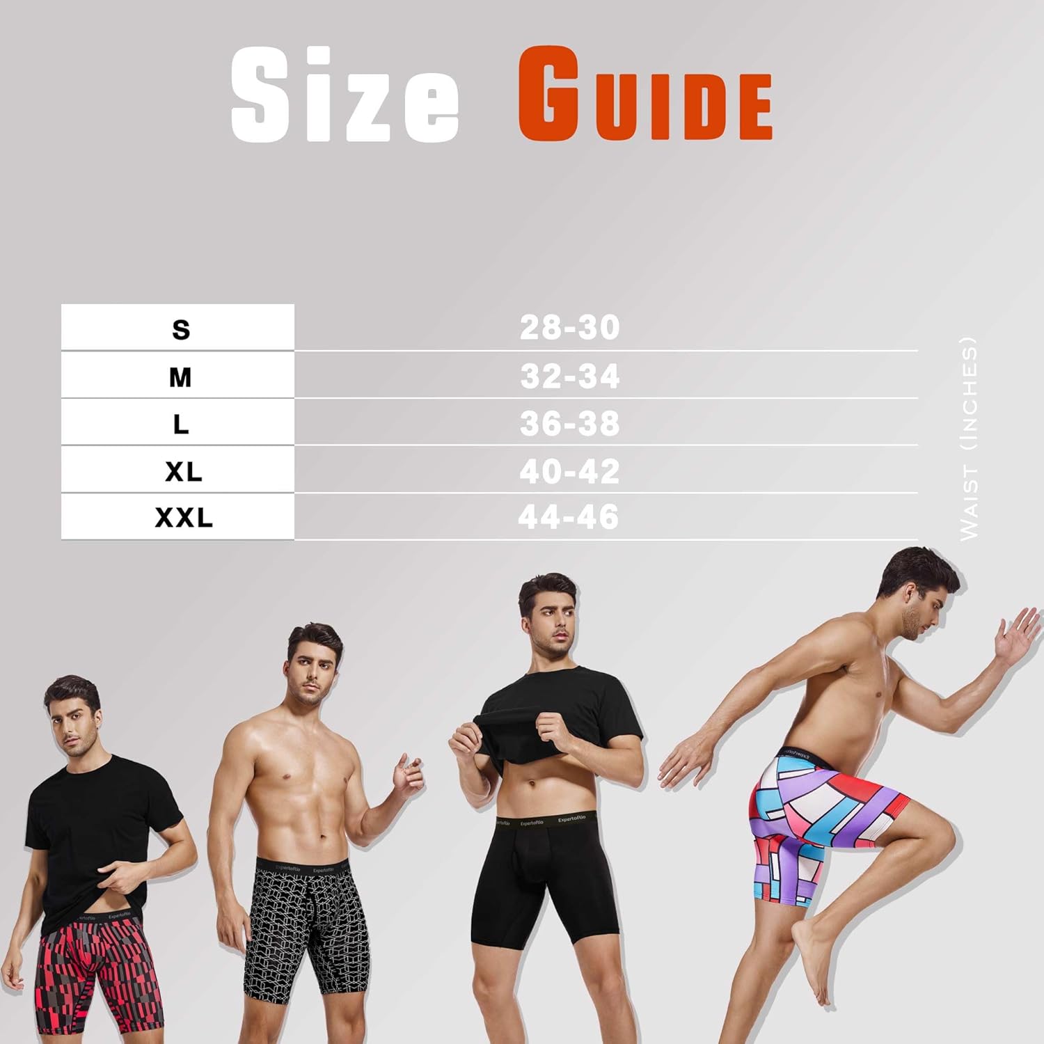 Men's Underwear 9 Inch Long Leg Boxer Briefs for Men, Performance, Moisture Wicking Pack, Anting Chafing, Fly - Image 6
