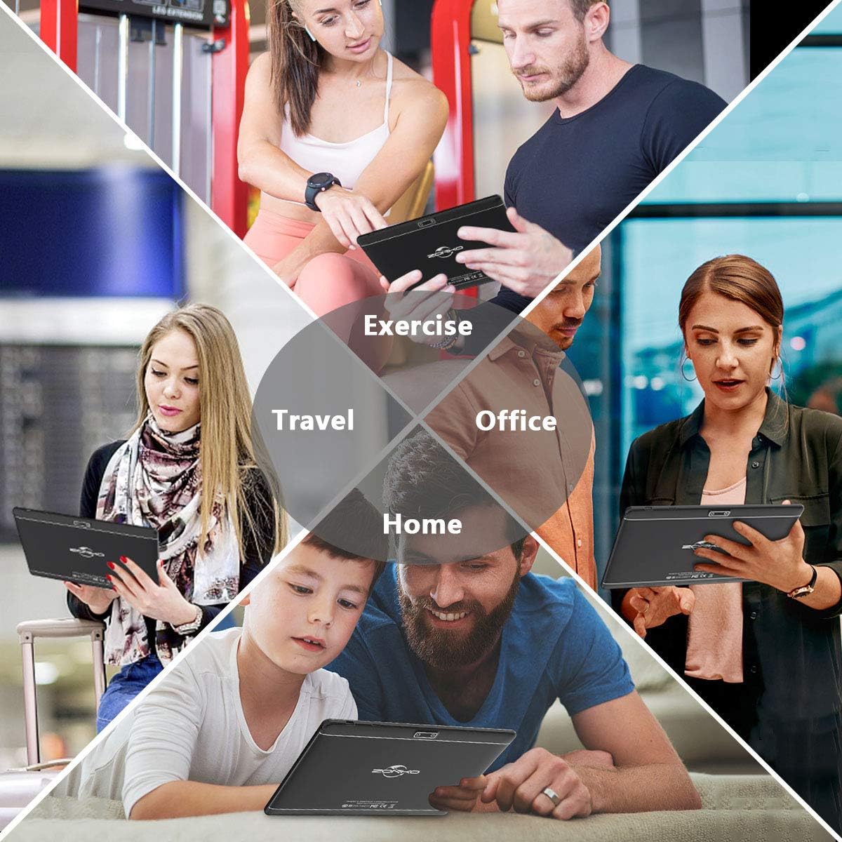 Hоlіdау Dеаlѕ 🛒 ZONKO 10 Inch Android Tablet, 3G Phone Call Tablet with 2 sim Card Slots, Included Bluetooth Keyboard, Wireless Mouse, Stylus, Quad-Core Processor, 2GB RAM 32 GB ROM 128GB Extended Memory, WiFi, GPS