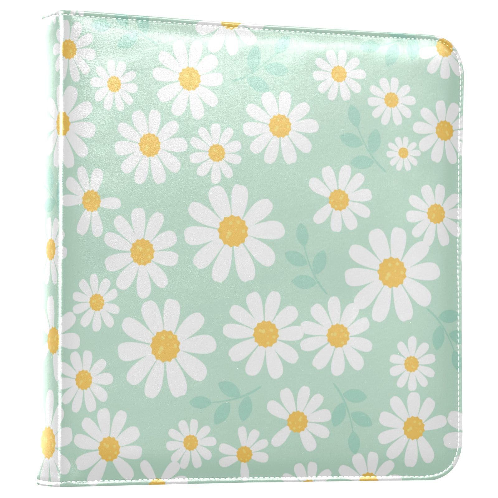 Álbum de fotos autoadhesivo para estanterías, álbumes de fotos para 4 x 6, 6 x 8 pulgadas, flores lindas margaritas florales