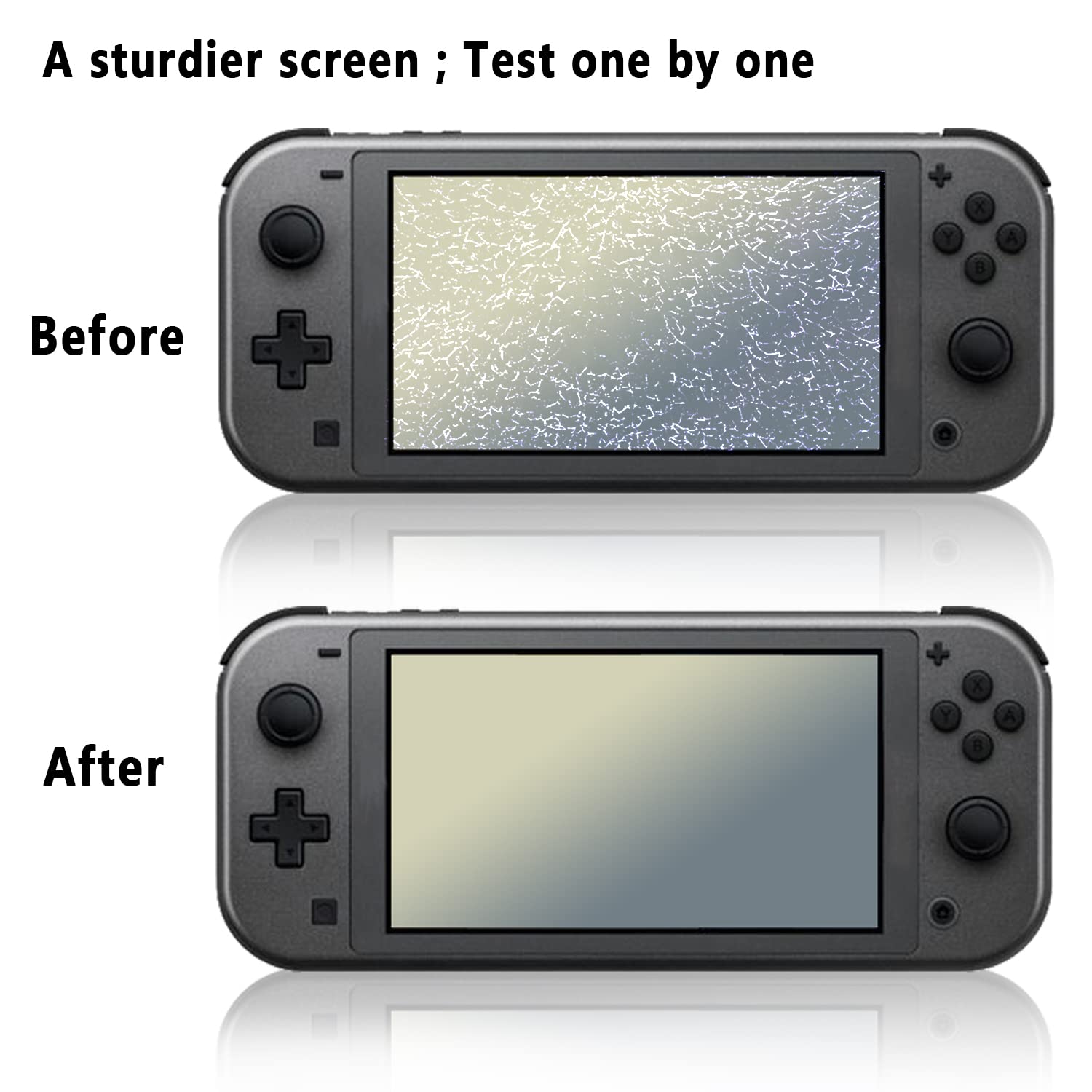 NB+ Ersatzbildschirm für Nintendo Switch Lite 2019 LCD-Display-Einheit, Frontplatte, schwarz, kein Touchscreen