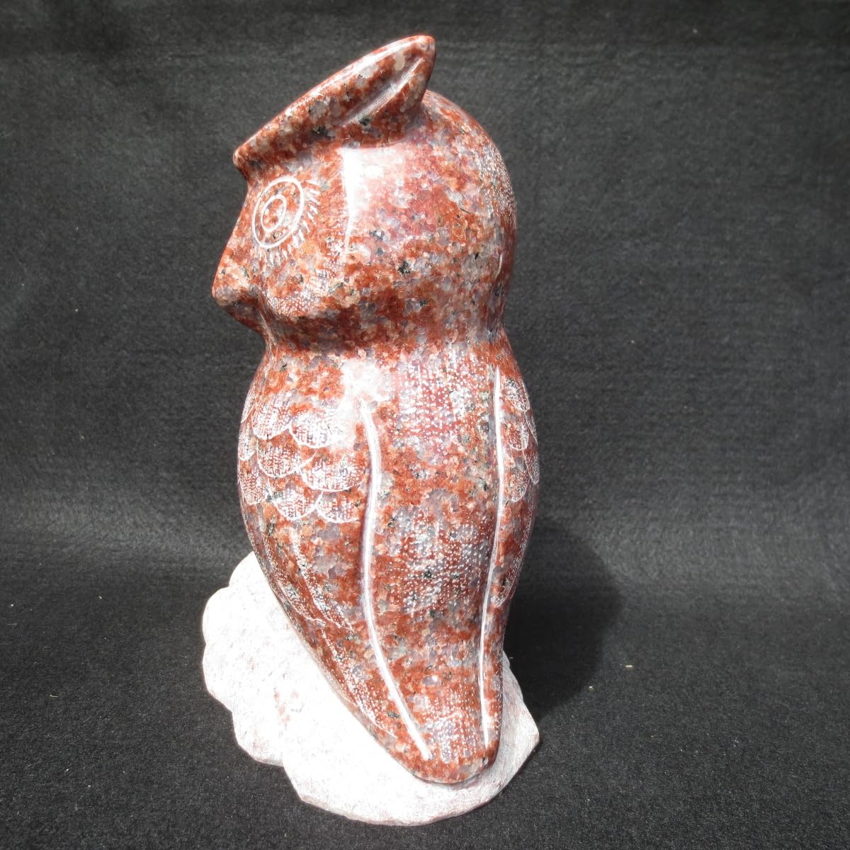 置物 フクロウ ふくろう 梟 オブジェ 福郎 黒御影石 玄関 看板  縁起物 Amazon.co.jp: 赤フクロウ ふくろう 置物 梟 オブジェ 福郎 赤御影石