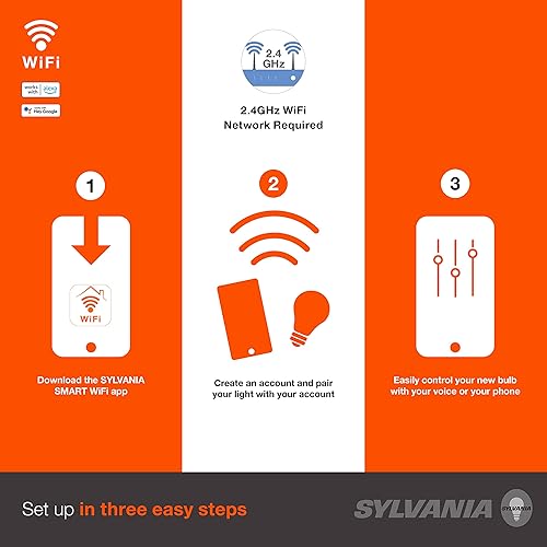 Miniatura 2 de Sylvania - Bombilla LED de malla inteligente, bombilla LED de malla Bluetooth, compatible con Alexa y Google Home, BR30 de repuesto de 65 W, E26,