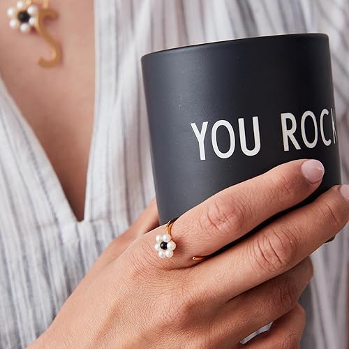 Miniatura 4 de Design Letters Favourite Cup - Taza de café de cerámica de 11 onzas, diseño de taza de café en Dinamarca, taza de té con palabras grabadas, taza de