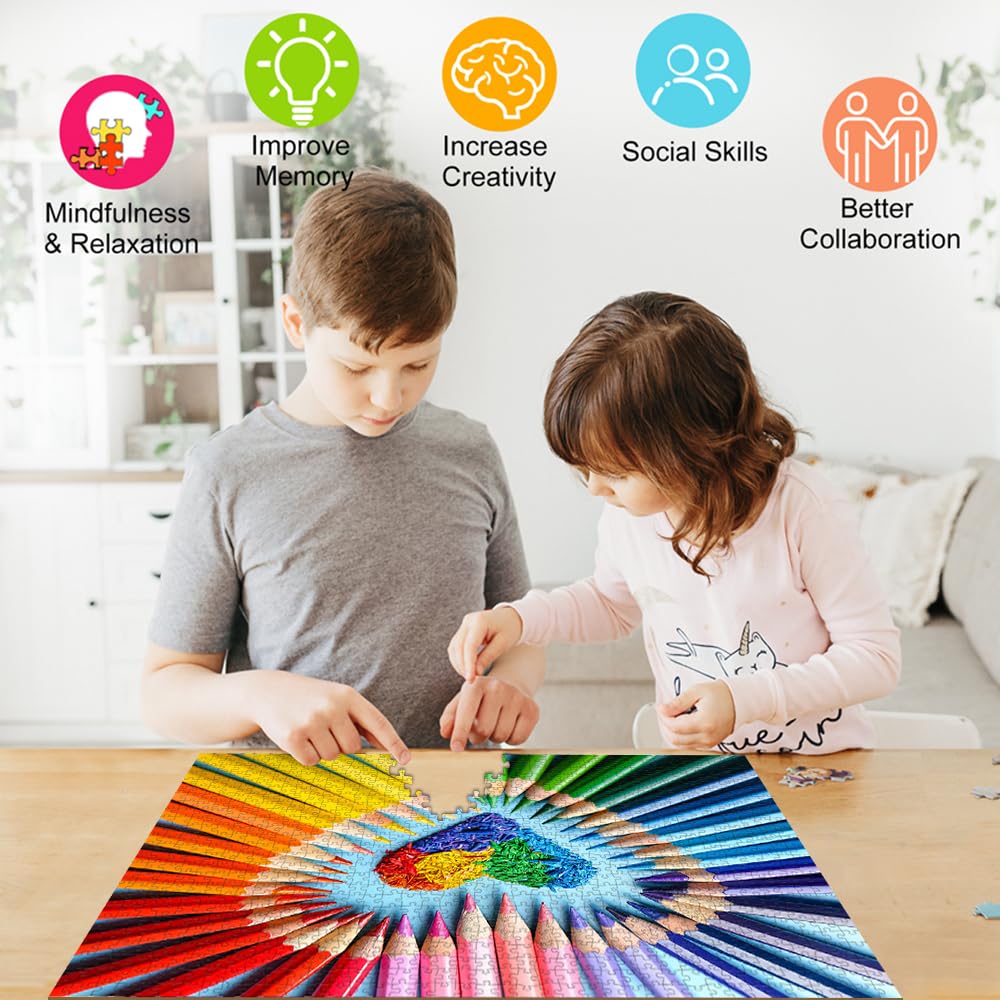 MOJIGE Jigsaw Puzzles for Adults 1000, Puzzles for Adults Challenging Puzzles - Image 4