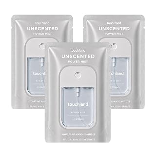 Touchland Unscented Hydrating Hand Sanitizer Spray, 3 Pack Travel Size - Amazon product rated Grade A