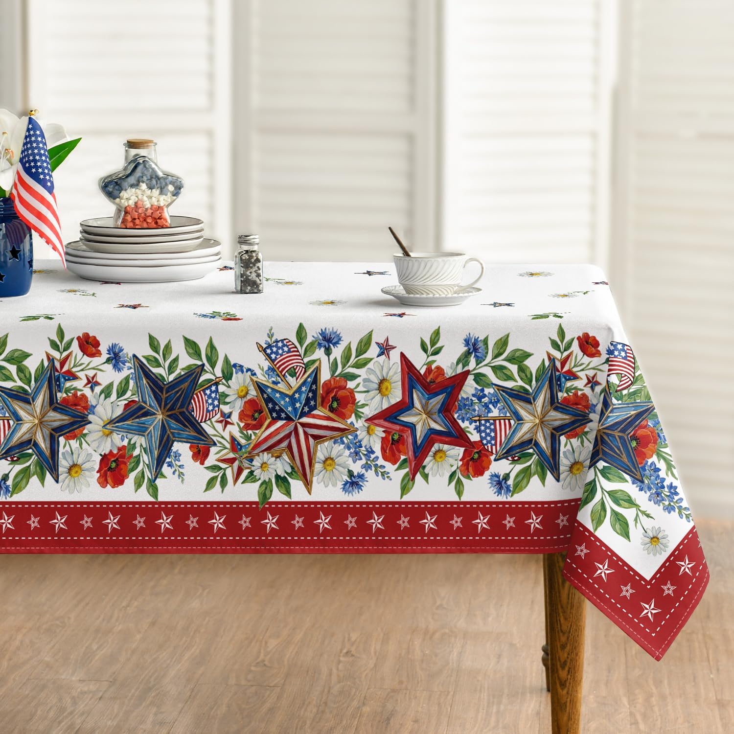 Amazon.com: Horaldaily 4th of July Tablecloth 60×84 Inch Rectangular ...