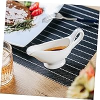 Vista 5 de Jarra de cerámica de miel, jarra grande para salsa de jarabe, práctico dispensador de leche, simple y elegante para cada