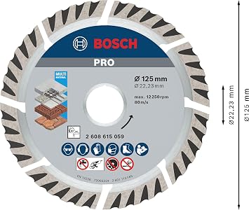 Bosch Professional Accessories Diamond Cutting And Drilling Accessories, Disc, Grey, 1 Piece, 12.5 cm