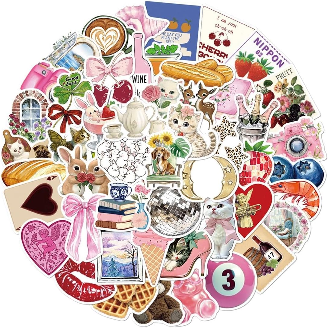 50 Sheets Doodle Stickers Guitar Notebook Luggage Diy Waterproof Perfect For Crafting Scrapbooking Journaling