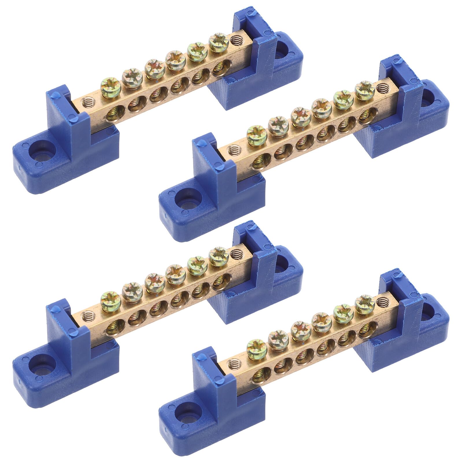 Terminal de cable de conductores SHINEOFI con 7 terminales de cobre sólido, 4 piezas 8