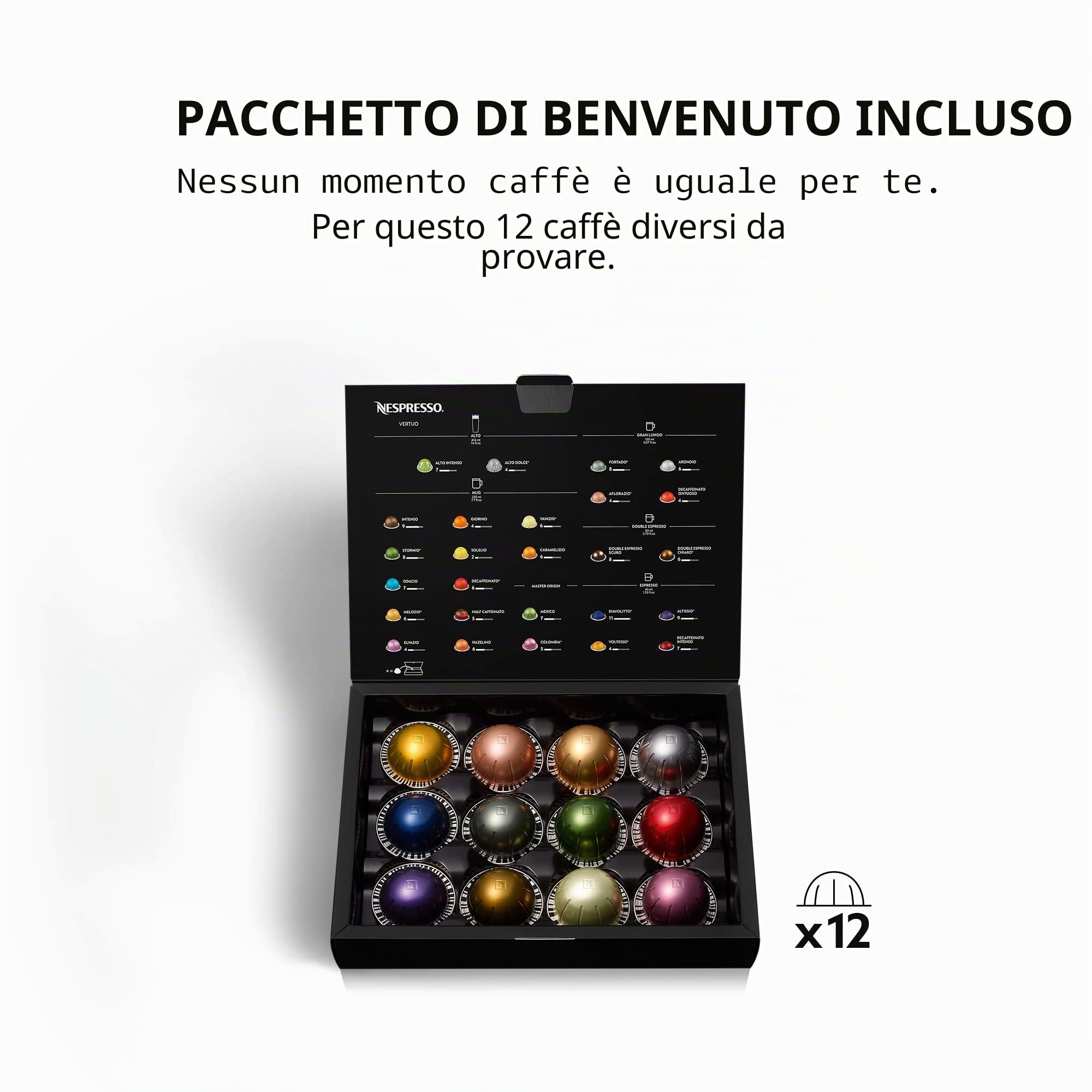 Nespresso Krups XN911B Vertuo Next, Macchina da caffè con montalatte Aerroccino, serbatoio d'acqua da 1,1 L, riconoscimento delle capsule tramite codice a barre, 5 tazze, grigio chiaro