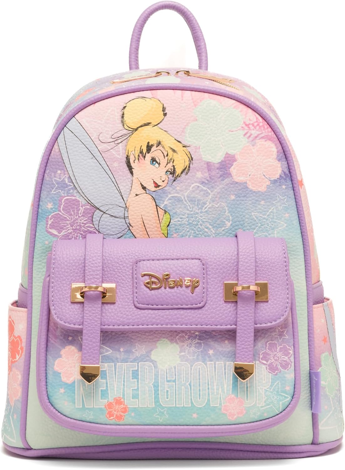 Disney Tinker Bell Never Grow Up 11" Vegan Leather Mini Backpack