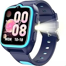 Blackview Kids Smart Watch with Sports Mode, Flashlight, Learning Mode, Audiobooks, 1.75" Smartwatch Children, 20 Dials, 30 Games, Camera, Calculator, Alarm Clock, Gift Girls/Boys, Blue