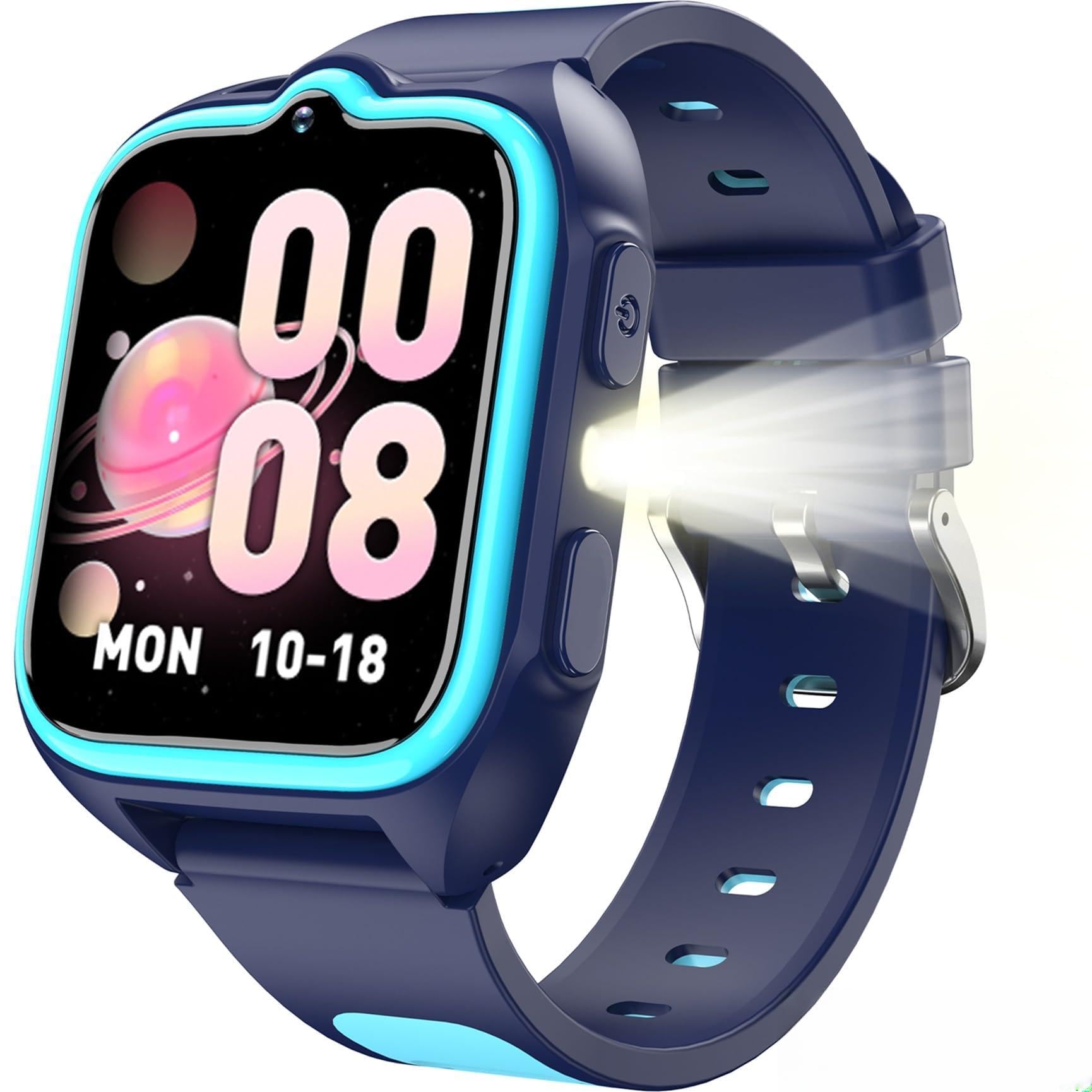 Blackview Reloj Inteligente Niño con Modo Deportivo, Linterna, Modo Aprendizaje, Audiolibros, 1.75”Smartwatch Niños, 20 Esferas, 30 Juegos, Cámara, Calculadora, Despertador, NO GPS, NO SIM