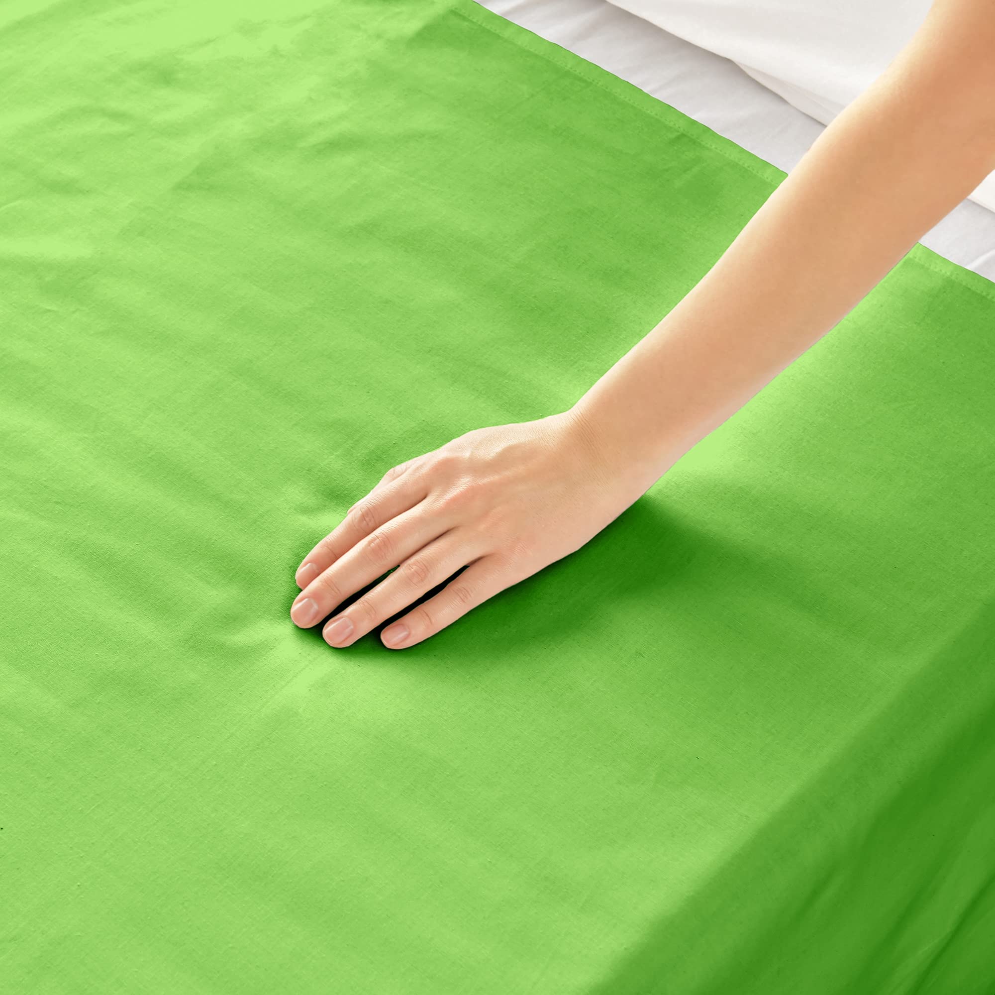 Drap Plat De Lit 180x275 Cm Blanc 100% Coton - GREEN MARK Textilien - Classique Sans Élastique